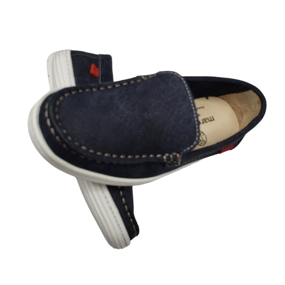 Marc Joseph | NIB Leroy St Navy Jeans Perforated Leather Loafers Boy's 10.5 - Picture 9 of 13